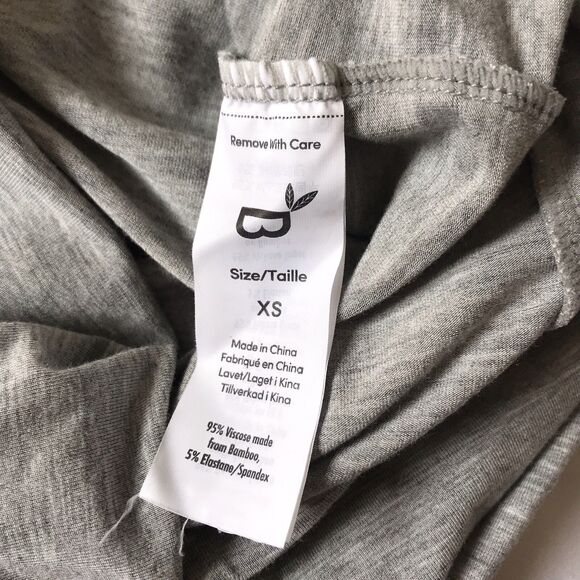 Boody Eco Wear Organic Bamboo Womens XS Gray Short Sleeve Pullover Top Stretch - Picture 5 of 8